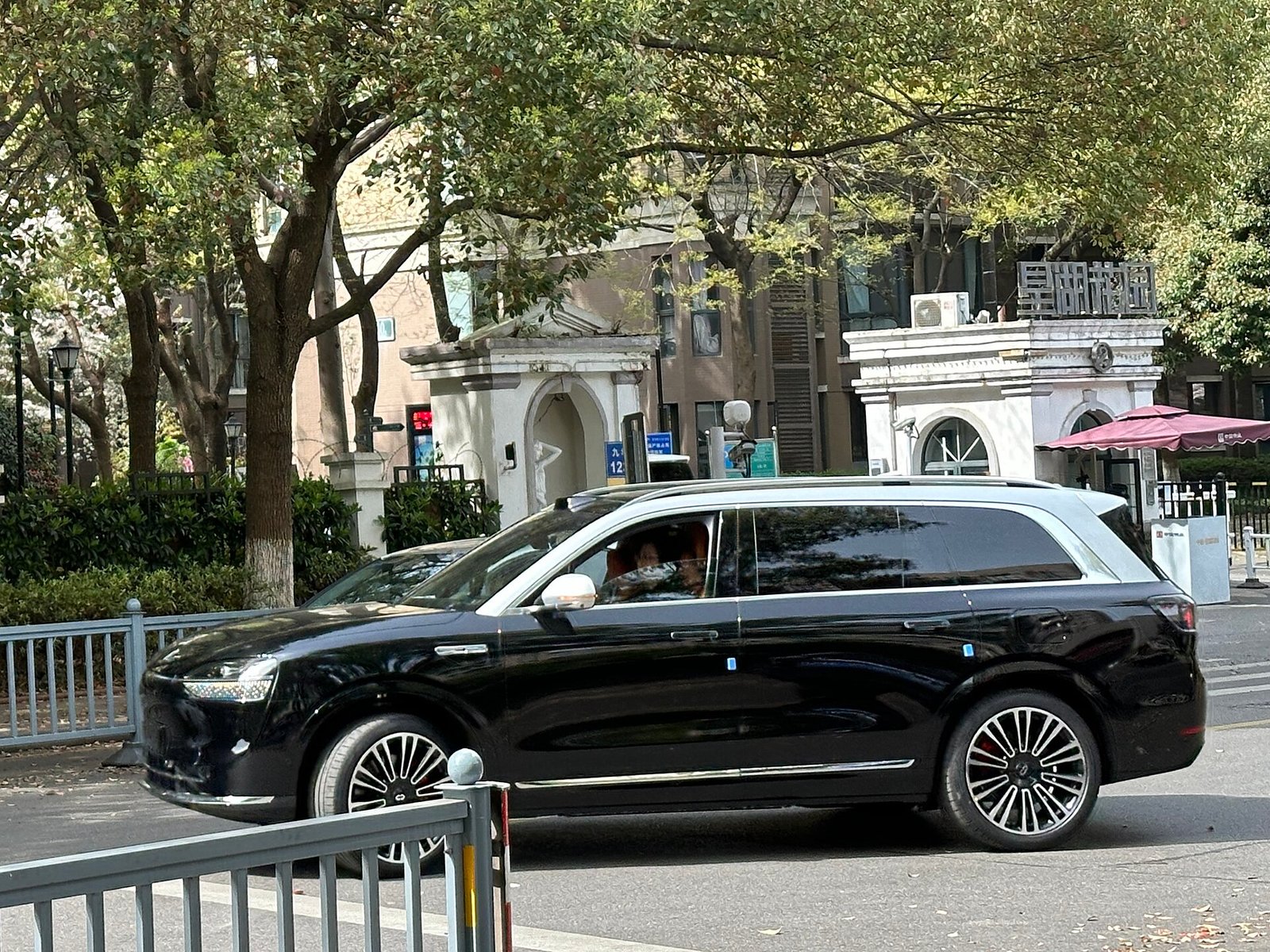 AITO M9 luxury SUV side profile showing its full-size flagship proportions