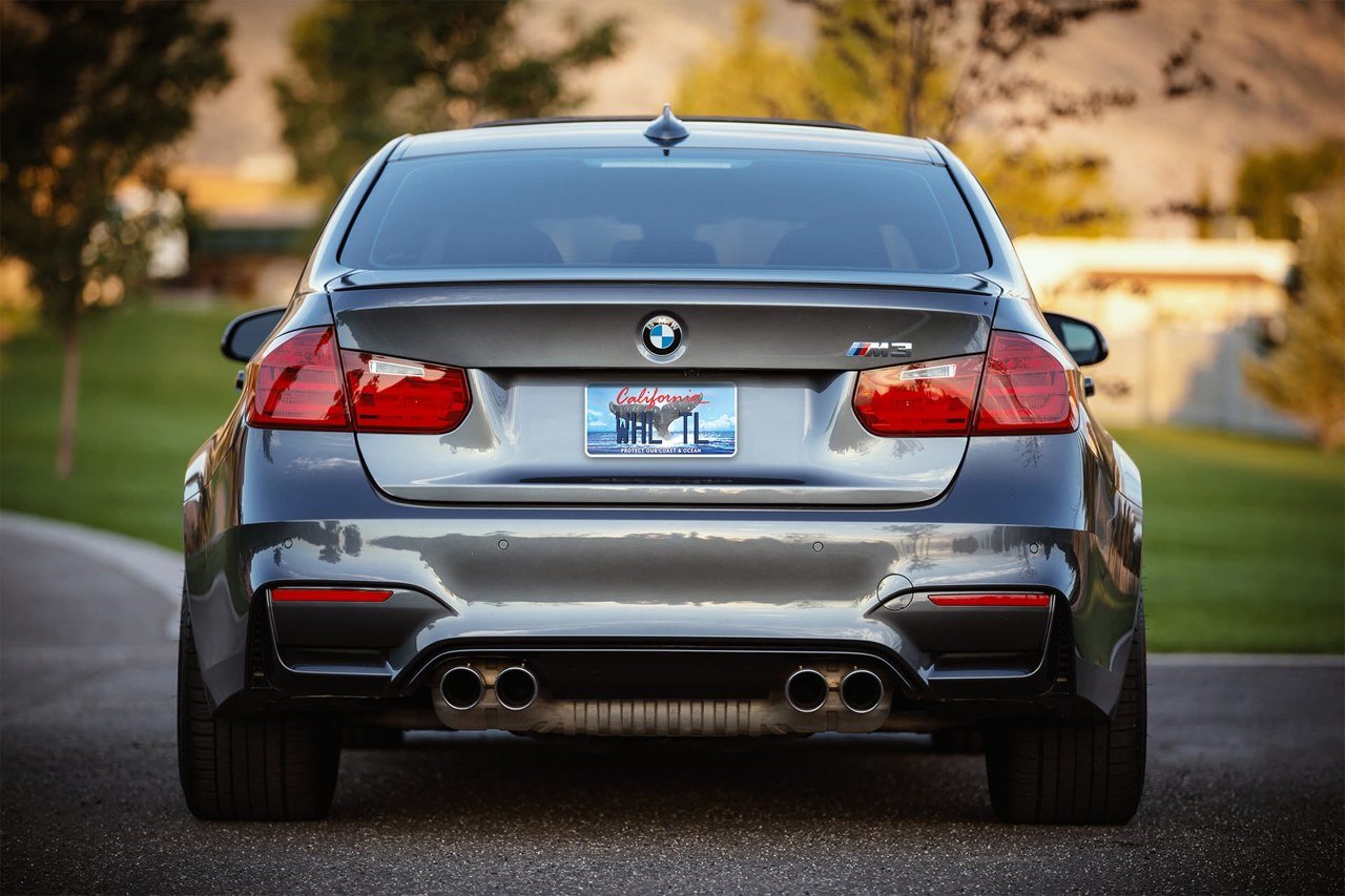 California license plate on the back of a car