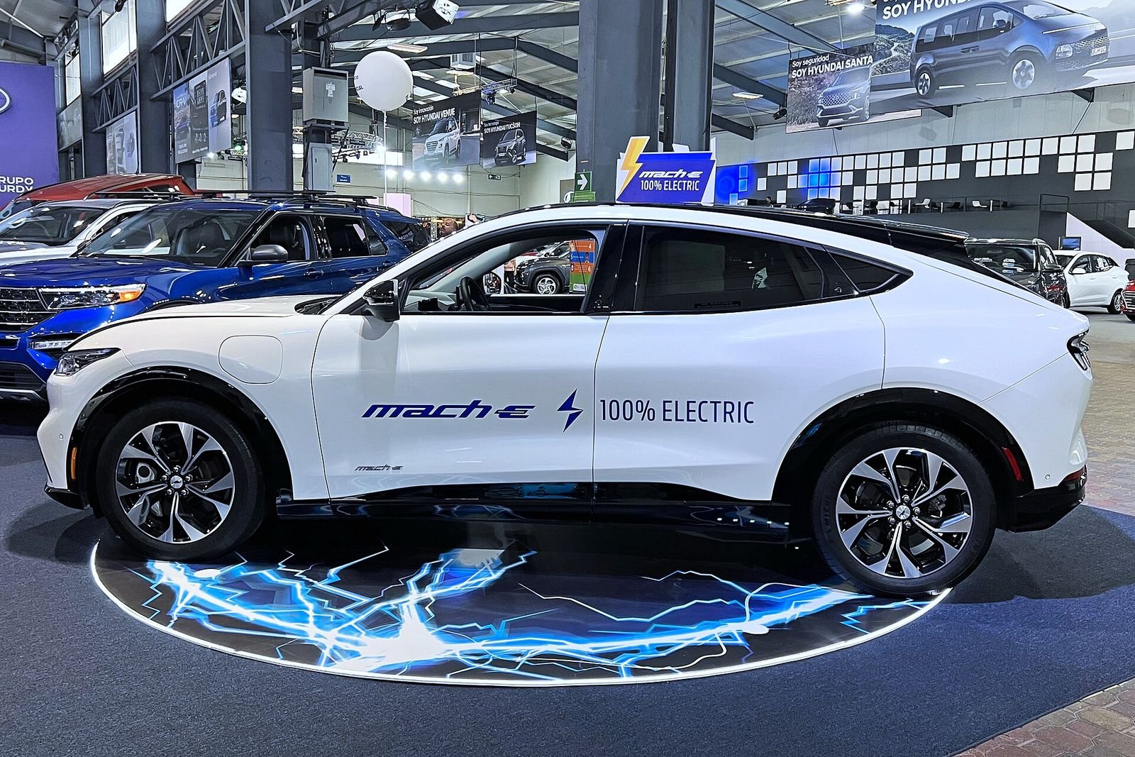 Standard Ford Mustang Mach-E side profile — every 2027 trim now ships with the extended-range battery