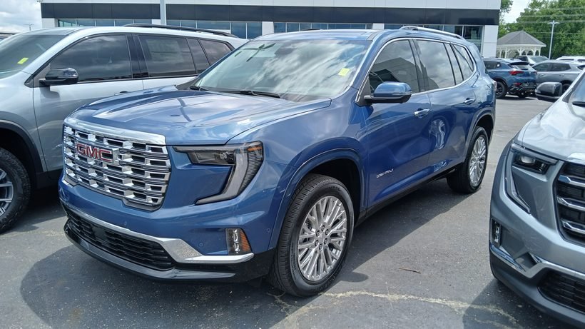 A 2024 GMC Acadia Denali — the Acadia is reported to be one of three GM SUVs going hybrid