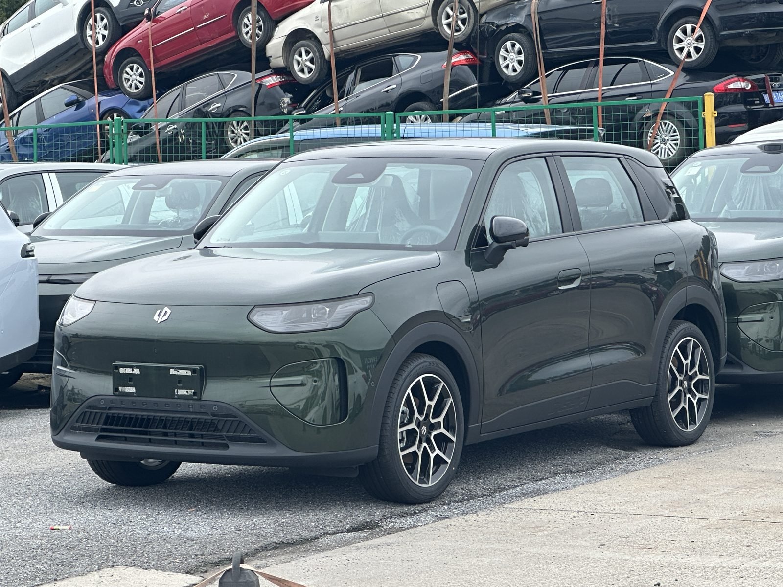 Leapmotor A10 crossovers at a delivery lot in China