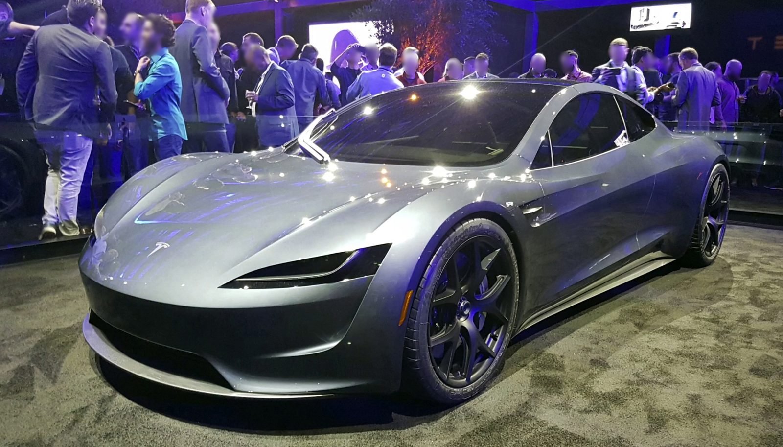Second-generation Tesla Roadster prototype, front three-quarter view