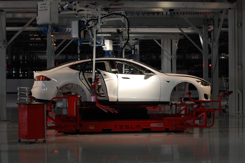 Inside Tesla's Fremont factory production line