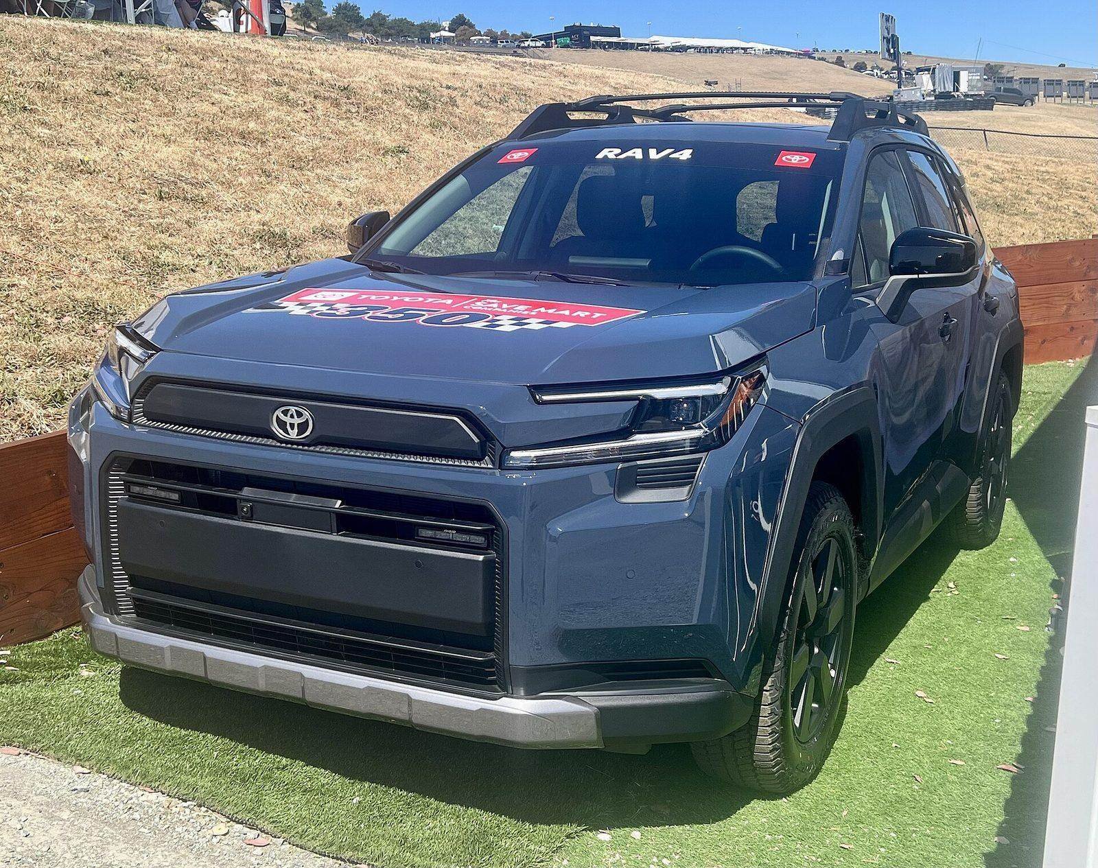 A 2026 Toyota RAV4 on display — Arene underpins its infotainment, driver assistance, and over-the-air updates